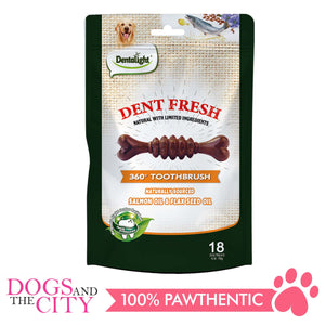 Dentalight 8216 Dent Fresh 3" Salmon Oil and Flax Seed Dog Treats 150g - Dogs And The City Online