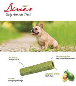 Dentalight 8445 3" Fruit Diner Tasty Avocado Dog Treats 12 pieces 80g - Dogs And The City Online