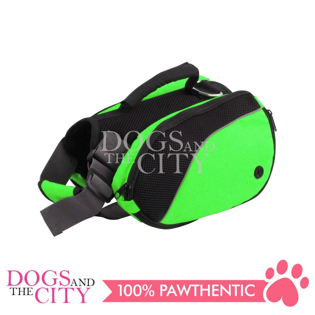 PAWISE  12485 Dog Backpack - Medium Green 40-61cm/60-90cm