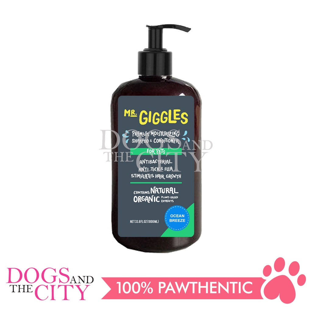 Mr. Giggles Shampoo & Conditioner Ocean Breeze 1000 ml for Dogs and Cats
