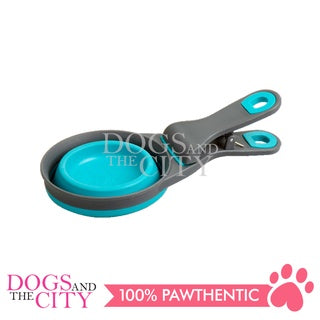 PAWISE 11060 2in1 Collapsible Pet Scoop Silicone Clip Measuring Dog Scooper 19cm 237ml