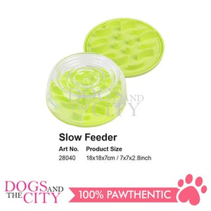 PAWISE 28040 Slow Feeder for Cats and Small Dogs Easy to Clean 18x18x7CM