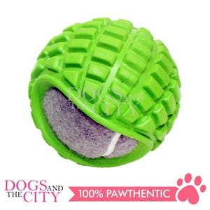 PAWISE 14637/14638/14639 TPR Bounce Ball Dog Toy w/Tennis Ball Inside for Pets