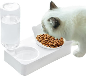 MRCT Automatic Pets Water Feeder with Rotating Tilted Cat/Dog Bowl Small 25x24.5x13.9cm