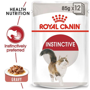 Royal Canin INSTINCTIVE Feline Adult in Gravy Cat Food 85g (12 packs) - Dogs And The City Online