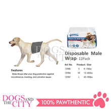 Load image into Gallery viewer, PAWISE  12985 Black Disposible Male Wrap Small  8-15 lbs 12pcs/pack