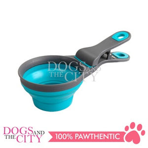 PAWISE 11060 2in1 Collapsible Pet Scoop Silicone Clip Measuring Dog Scooper 19cm 237ml