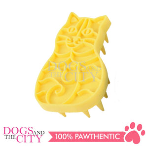 DGZ Cat Shaped Handle Pet Grooming Bath Brush for Dog and Cat