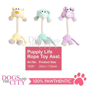 PAWISE 15281 Pupply Pet Life Plush with Rope Toy for Dog