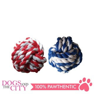 Pawise 14745 Rope Knot Ball 6cm Dog Toy
