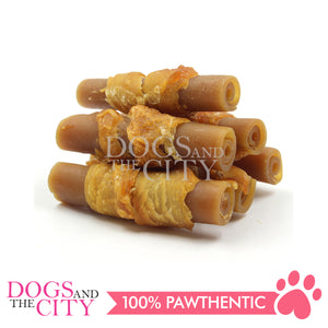 KIND REWARDS 9635 Bare Bones Chicken Wraps 100% Rawhide Free Small Dog Treats 16pcs 200g