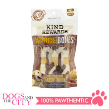 Load image into Gallery viewer, KIND REWARDS 9897-24 No Hide Bones Peanut Butter 4&quot; 100% Rawhide Free With Real Peanut Butter Inside Medium 66g