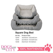 Load image into Gallery viewer, PAWISE 12444/12445/12446 Square Dog and Cat Bed Grey