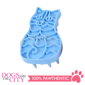 DGZ Cat Shaped Handle Pet Grooming Bath Brush for Dog and Cat