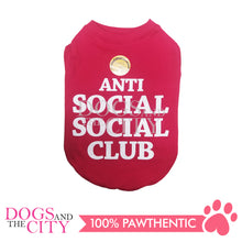 Load image into Gallery viewer, Doggie Star Anti Social Club Red Dog T-Shirts