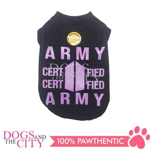 Doggie Star Army Black Dog T-Shirts