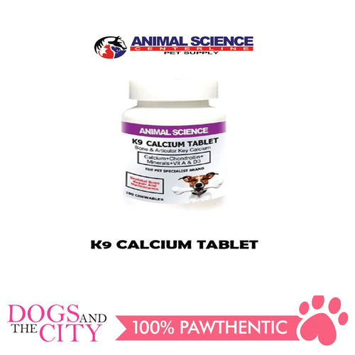 Animal Science K9 Calcium Tablets 100 Chewables - Dogs And The City Online