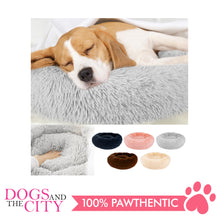 Load image into Gallery viewer, BM Donut Calming Pet Bed, Faux Fur Washable Bed for Pets, Marshmallow Cat or Dog Round Bed 40x40x20cm