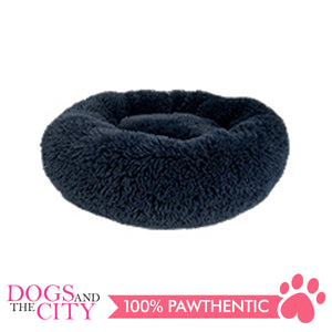 BM Donut Calming Pet Bed, Faux Fur Washable Bed for Pets, Marshmallow Cat or Dog Round Bed 80x80x26cm