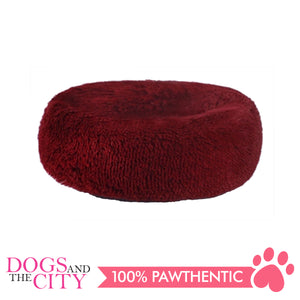 BM Donut Calming Pet Bed, Faux Fur Washable Bed for Pets, Marshmallow Cat or Dog Round Bed 40x40x20cm