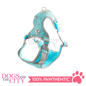 BM GP-180604H Cute Reflectorized Adjustable Dog Harness Vest LARGE