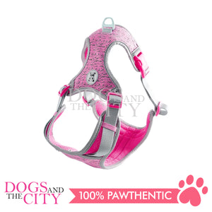 BM GP-180602H Cute Reflectorized Adjustable Dog Harness Vest SMALL
