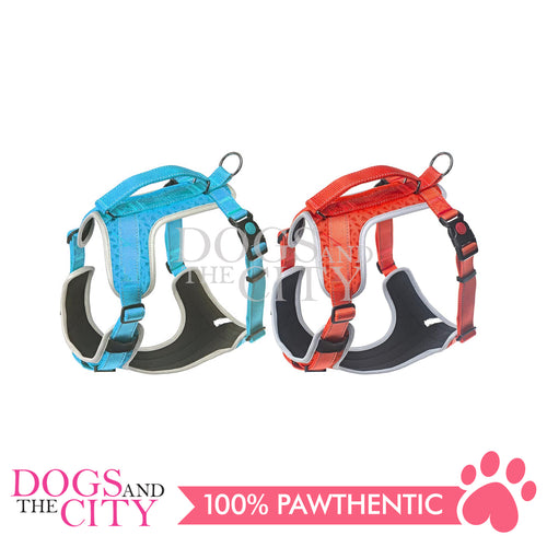 BM GP-184004H No Pull Dog Harness with Leash Clip and Handle Adjustable Reflective Vest Easy On Dog Harness Air Mesh Dog Harness LARGE