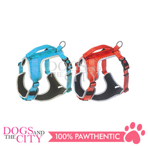 BM GP-184004H No Pull Dog Harness with Leash Clip and Handle Adjustable Reflective Vest Easy On Dog Harness Air Mesh Dog Harness LARGE