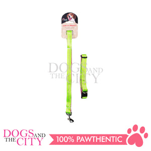 BM Sandwich Adjustable Pet Collar and Leash for Dog and Cat 2.0cm
