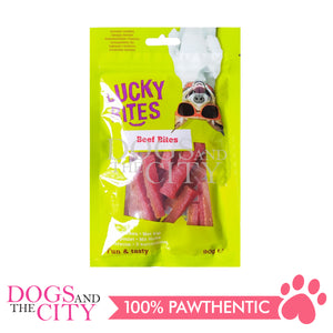LUCKY BITES BN004 Beef Bites Chew Dog Treats 90g