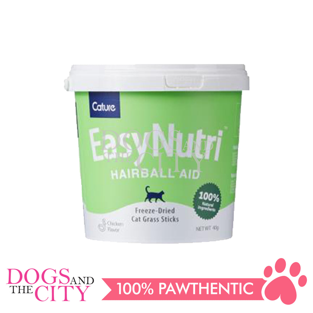 CATURE EasyNutri Freeze Dried Cat Grass Sticks Chicken Flavor 100% All Natural Cat Treats 40g