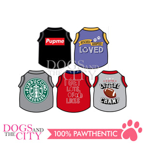 DOGGIESTAR Rescued Adopted Loved - Purple Pet Shirt