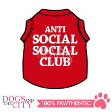 Load image into Gallery viewer, Doggie Star Anti Social Club Red Dog T-Shirts