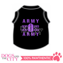 Load image into Gallery viewer, Doggie Star Army Black Dog T-Shirts