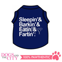 Load image into Gallery viewer, Doggie Star Sleeping Barking Eating Farting Navy Blue Dog T-Shirts