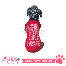 Load image into Gallery viewer, DOGGIESTAR I Get Lots of Likes - Red Pet Shirt