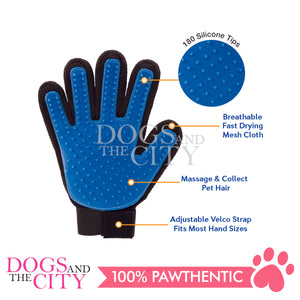 DGZ Pet Grooming Silicone Deshedding Gloves for Dog and Cat in Plastic Packaging 23x16cm