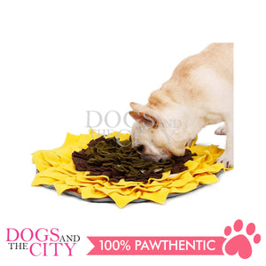 DGZ Pet Sniffing Mat Sunflower Cushion Treasure Hunt Interactive Snuffle Dog Mat 48x48cm