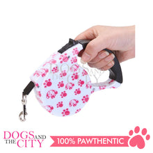 Load image into Gallery viewer, DGZ189 Printed Pet Auto Retractable Dog Leash Tape Tangle Free 5 meters Up to 33lbs Random Design