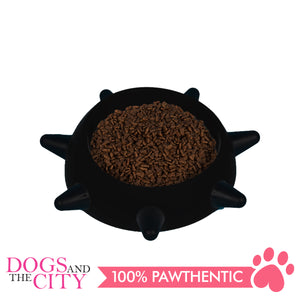 DGZ Beveled Round Bowl With Long Rivet 16x5cm 160ml for Dog and Cat