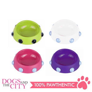 DGZ Beveled Round Bowl With Short Rivet 16x5cm 160ml for Dog and Cat