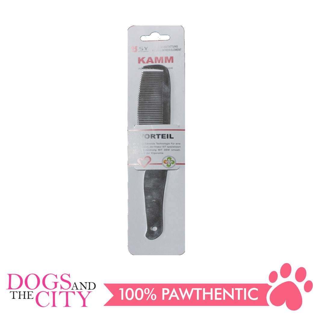 DGZ Stainless Steel Pet Comb With Handle for Dog and Cat 21x3cm