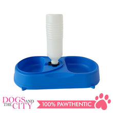 Load image into Gallery viewer, DGZ Pet Double Bowl with Bottle Feeder