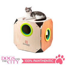 Load image into Gallery viewer, DGZ Portable Pet Nest DIY Carton Modern Cat House Furniture 38x38x38cm