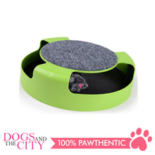 Load image into Gallery viewer, DGZ Green Cat Play Turntable Scratch Pad Cat Toy 25cm