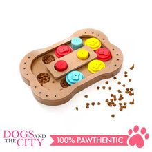 Load image into Gallery viewer, DGZ WO-132 Bone Shaped Wood Dog Educational Pet Toy 29x19cm
