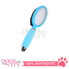 Load image into Gallery viewer, DGZ LG326 Large Double-Sided Pet Brush with Silicone Handle 12cm for Dog and Cat