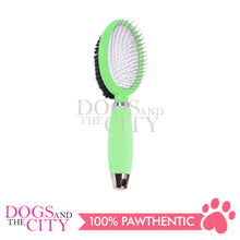 Load image into Gallery viewer, DGZ LG326 Large Double-Sided Pet Brush with Silicone Handle 12cm for Dog and Cat