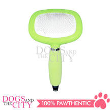 Load image into Gallery viewer, DGZ LG320 Pet Medium Slicker and Grooming Brush with Silicone handle 12cm for Dog and Cat