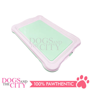 DGZ Pet Potty Train Pan Portable Indoor Outdoor Potty Holder SMALL for Dog and Puppy 49x32cm